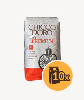 Chicco d'Oro Premium Caffe szemes kávé - 10 x 1 kg - 10 csomag/karton - 1 karton