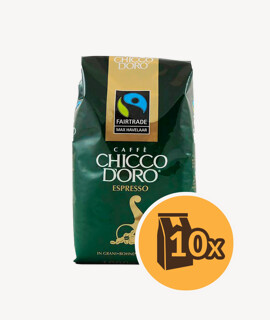 Chicco d'Oro Max Havelaar Fairtrade szemes kávé - 10 x 1 kg - 10 csomag/karton - 1 karton