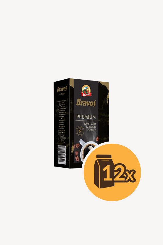 Bravos kávé - Kávé 3-féle variánssal - Őrölt - Bravos Premium - 250 g - 12 db - 1 karton