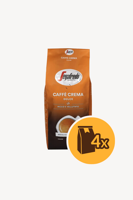 Segafredo kávé - Kávé 3-féle variánssal - Szemes - Segafredo Caffé Crema Dolce - 1 kg - 4 db - 1 karton