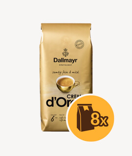 Dallmayr Crema d’Oro szemes kávé - 8 x 1 kg - 8 csomag/karton - 1 karton