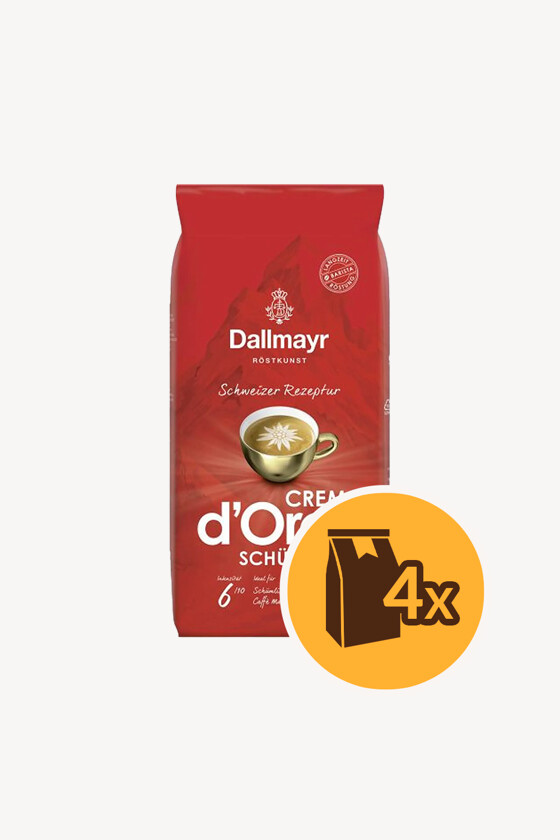 Dallmayr kávé - Kávé 3-féle variánssal - Szemes - Dallmayr Crema d’Oro Schümli - 1 kg - 4 db - 1 karton