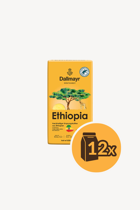 Dallmayr kávé - Kávé 3-féle variánssal - Őrölt - Dallmayr Ethiopia - 500 g - 12 db - 1 karton
