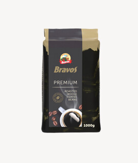 Bravos kávé - Kávé 3-féle variánssal - Szemes - Bravos Premium - 1 kg - 12 db - 1 karton