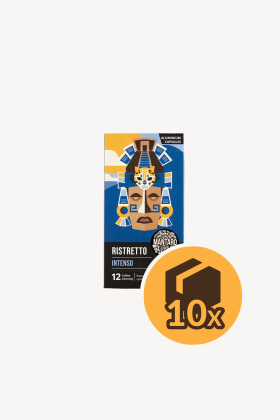 Mantaro kávé - Kávé 3-féle variánssal - Kapszulás - Nespresso kompatibilis - Mantaro Ristretto Intenso - 10 kapszula - 10 db - 1 karton
