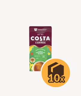Costa Coffee Lively Amazonian Blend Ristretto Nespresso kompatibilis kapszulás kávé - 10 x 10 kapszula - 10 doboz/karton - 1 karton