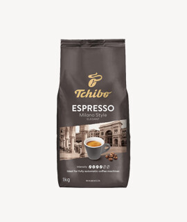Tchibo kávé - Kávé 3-féle variánssal - Szemes - Tchibo Espresso Milano Style - 1 kg - 8 db - 1 karton