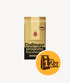 Dallmayr Prodomo koffeinmentes szemes kávé - 12 x 500 g - 12 csomag/karton - 1 karton