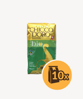 Chicco d'Oro Tradition Bio Fairtrade Max Havelaar szemes kávé - 10 x 500 g - 10 csomag/karton - 1 karton