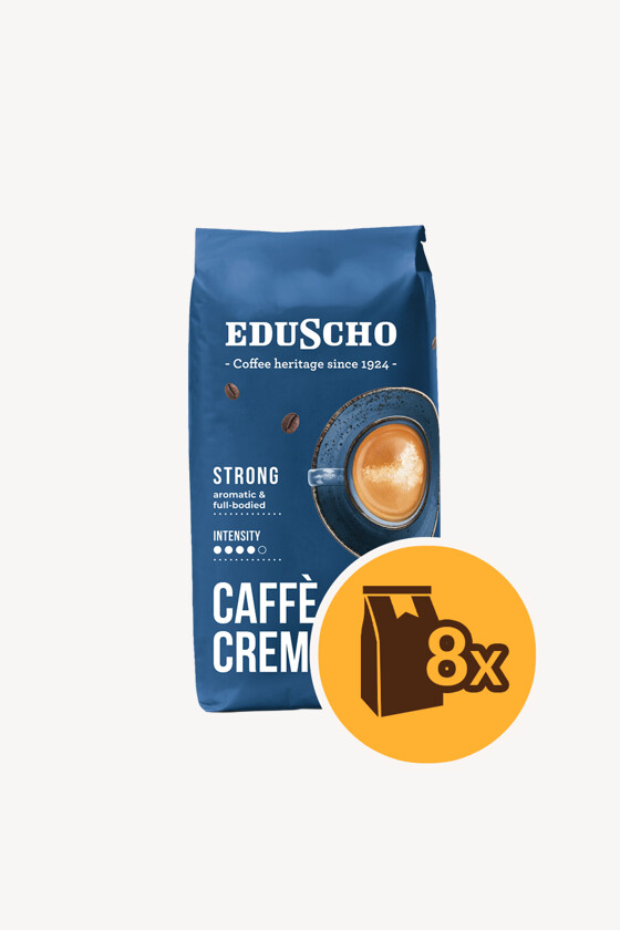 Eduscho kávé - Kávé 3-féle variánssal - Szemes - Eduscho Caffe Crema Strong - 1 kg - 8 db - 1 karton