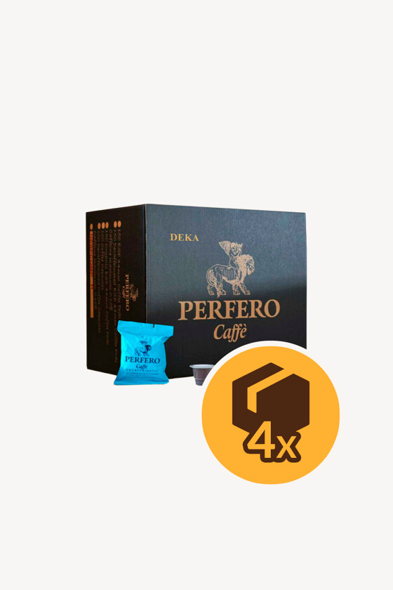 Perfero Deka koffeinmentes kapszulás kávé - 4 x 100 kapszula - 4 doboz/karton - 1 karton