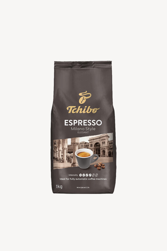 Tchibo kávé - Kávé 3-féle variánssal - Szemes - Tchibo Espresso Milano Style - 1 kg - 8 db - 1 karton
