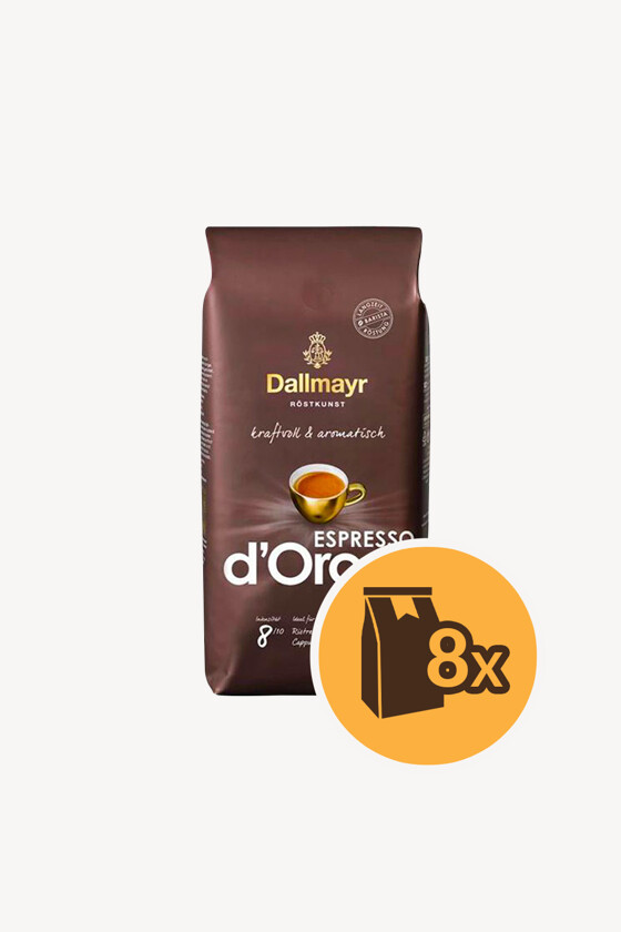 Dallmayr kávé - Kávé 3-féle variánssal - Szemes - Dallmayr Espresso d’Oro - 1 kg - 8 db - 1 karton