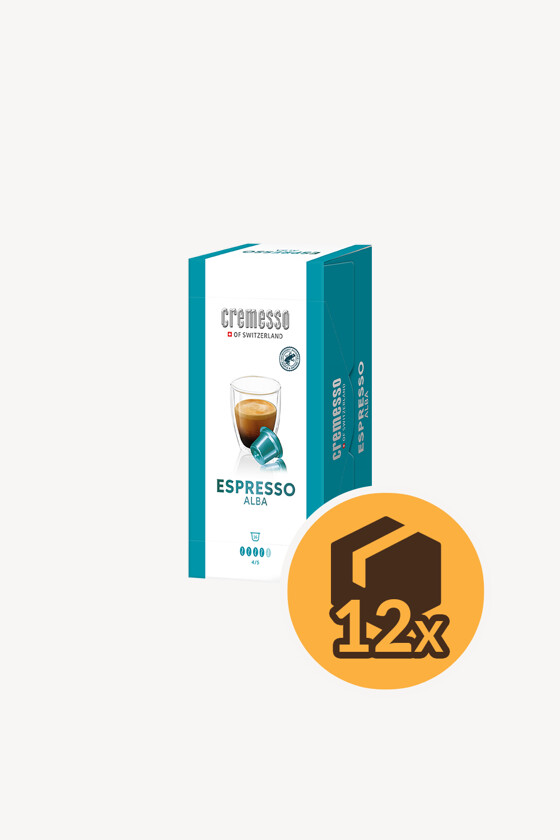 Cremesso kávé - Kávé 3-féle variánssal - Kapszulás - Cremesso kompatibilis - Cremesso Espresso Alba - 16 kapszula - 12 db - 1 karton