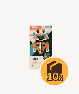 Mantaro Lungo Crema kapszulás kávé - 10 x 10 kapszula - 10 doboz/karton - 1 karton