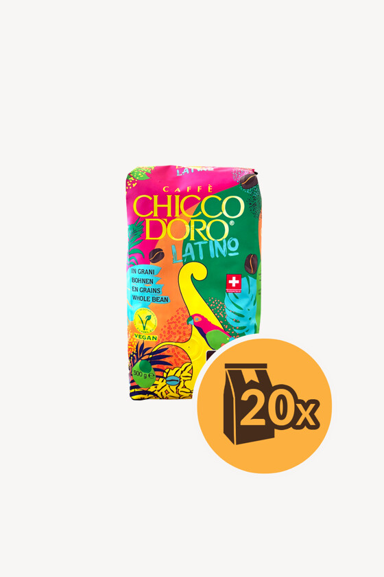 Chicco d'Oro kávé - Kávé 3-féle variánssal - Szemes - Chicco d'Oro Latino - 500 g - 20 db - 1 karton