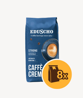 Eduscho Caffe Crema Strong szemes kávé - 8 x 1 kg - 8 csomag/karton - 1 karton