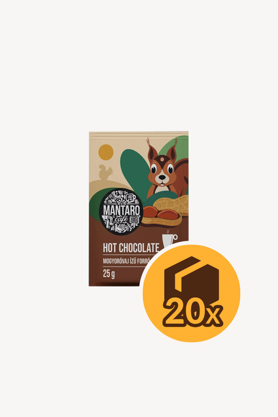 Mantaro italpor - Italpor - Italpor - Mantaro mogyoróvaj ízű forró csokoládé italpor - 25 g - 20 db - 1 karton