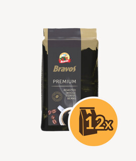 Bravos Premium szemes kávé - 12 x 1 kg - 12 csomag/karton - 1 karton