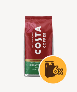 Costa Coffee Character Roast Brazilian szemes kávé - 6 x 1 kg - 6 csomag/karton - 1 karton
