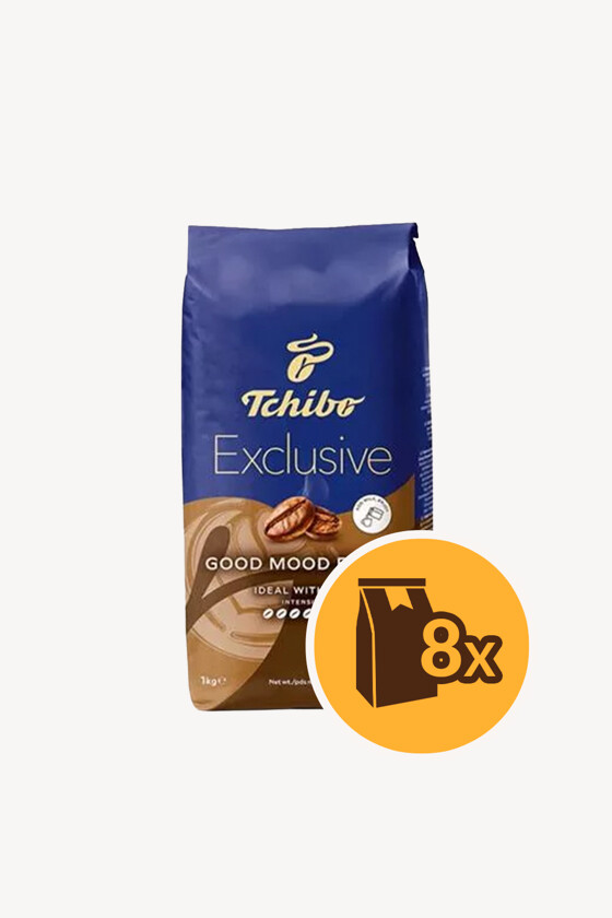 Tchibo kávé - Kávé 3-féle variánssal - Szemes - Tchibo Exclusive Good Mood Blend - 1 kg - 8 db - 1 karton
