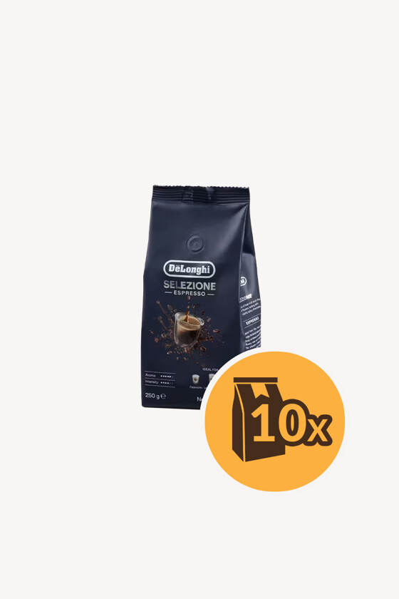 Kimbo Delonghi szemes kávé - Kávé 3-féle variánssal - Szemes - Kimbo Delonghi Selezione - 250 g - 10 db - 1 karton