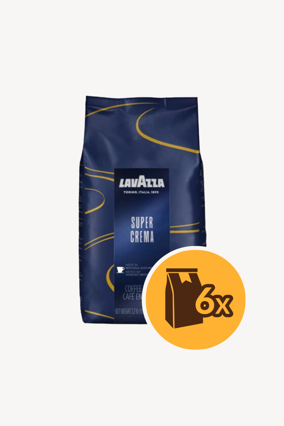 Lavazza kávé - Kávé 3-féle variánssal - Szemes - Lavazza Super Crema - 1 kg - 6 db - 1 karton