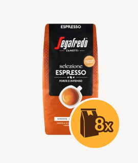 Segafredo Selezione Espresso szemes kávé - 8 x 1 kg - 8 csomag/karton - 1 karton