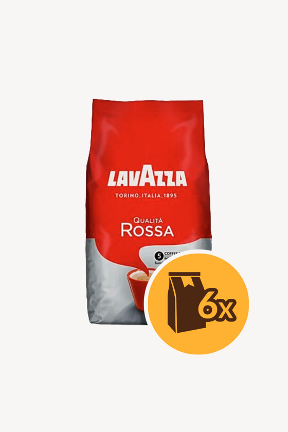 Lavazza kávé - Kávé 3-féle variánssal - Szemes - Lavazza Qualitá Rossa - 1 kg - 6 db - 1 karton
