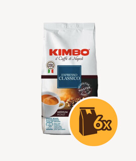 Kimbo Espresso Classico szemes kávé - 6 x 1 kg - 6 csomag/karton - 1 karton