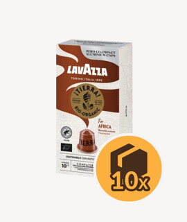 Lavazza Nespresso Tierra Bio-Organic Africa Aluminium kapszulás kávé - 10 x 10 kapszula - 10 doboz/karton - 1 karton