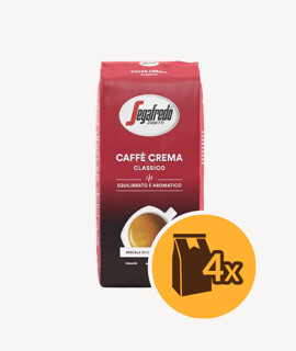 Segafredo Caffé Crema Classico szemes kávé - 4 x 1 kg - 4 csomag/karton - 1 karton