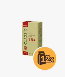 Bravos Classic őrölt kávé - 12 x 250 g - 12 csomag/karton - 1 karton