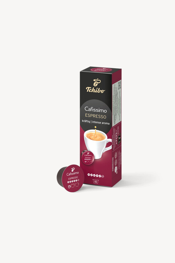 Tchibo kávé - Kávé 3-féle variánssal - Kapszulás - Tchibo Cafissimo kompatibilis - Tchibo Cafissimo Espresso Intense - 10 kapszula - 1 db