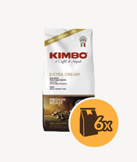 Kimbo Extra Cream szemes kávé - 6 x 1 kg - 6 csomag/karton - 1 karton