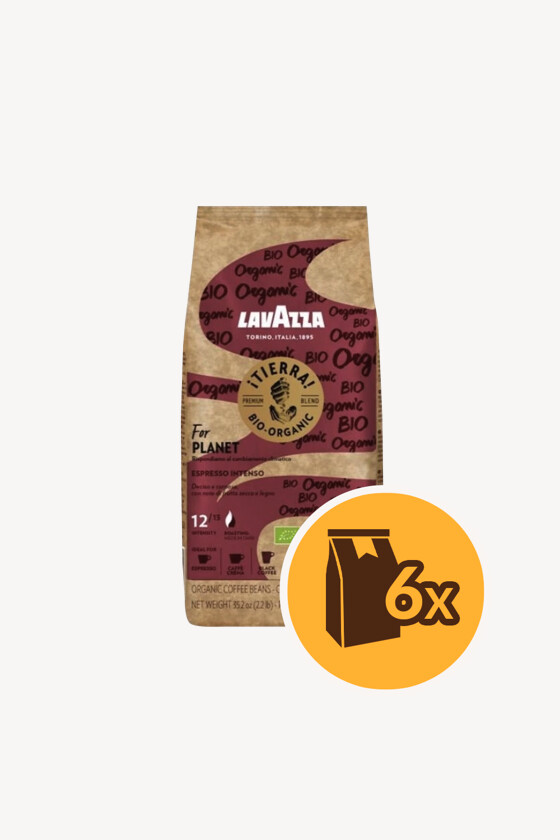 Lavazza Expert Tierra Bio-Organic Intenso szemes kávé - 6 x 1 kg - 6 csomag/karton - 1 karton