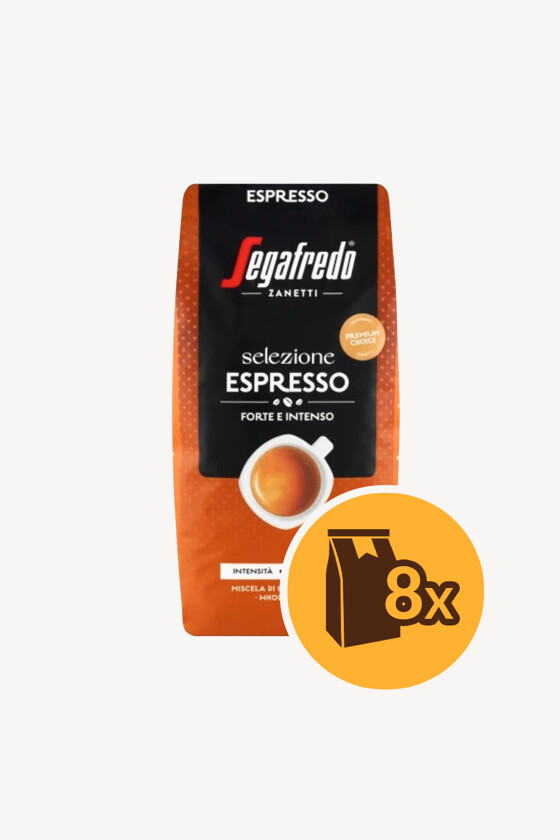 Segafredo kávé - Kávé 3-féle variánssal - Szemes - Segafredo Selezione Espresso - 1 kg - 8 db - 1 karton