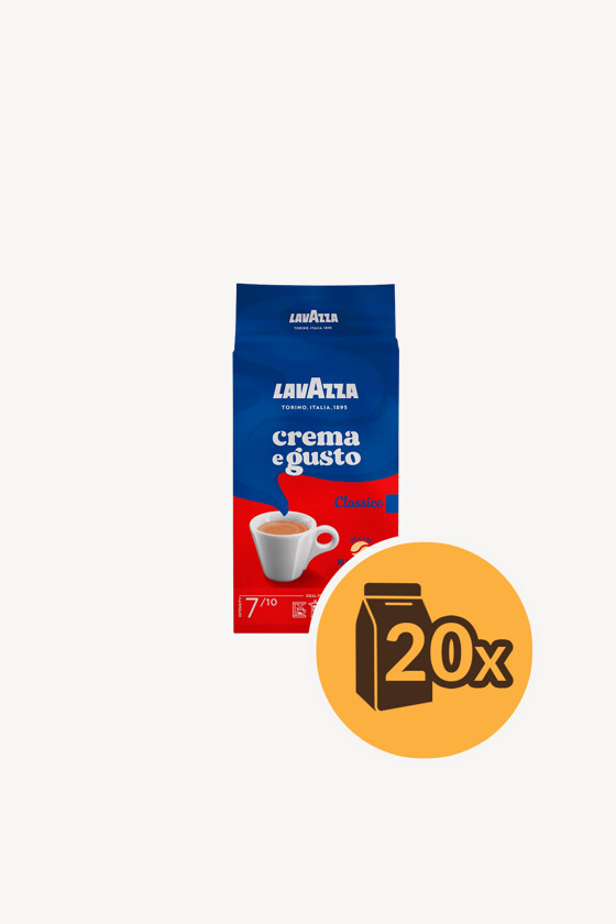 Lavazza kávé - Kávé 3-féle variánssal - Őrölt - Lavazza Crema e Gusto Classico - 250 g - 20 db - 1 karton