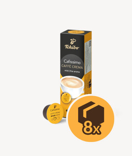 Tchibo Cafissimo Caffé Crema mild kapszulás kávé - 8 x 10 kapszula - 8 doboz/karton - 1 karton