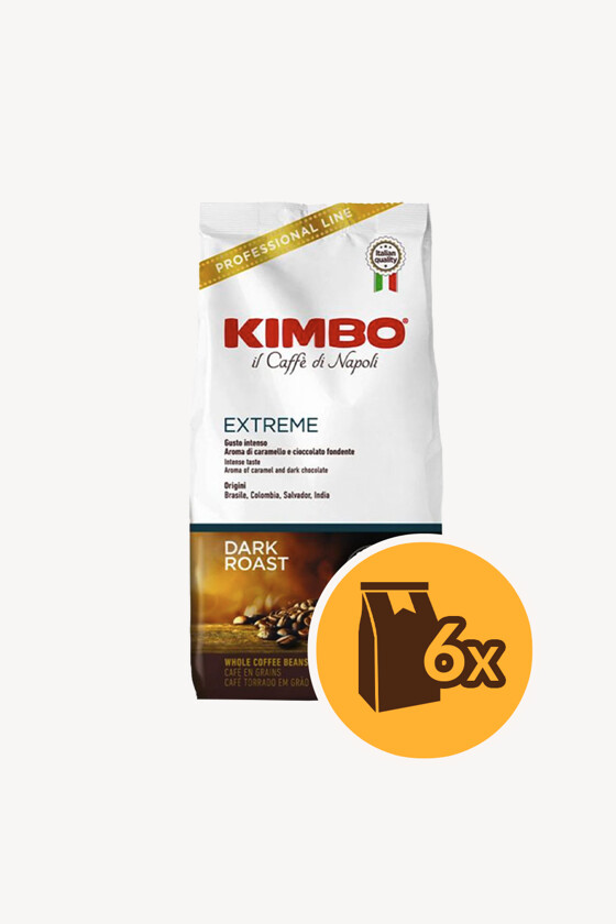 Kimbo szemes kávé - Kávé 3-féle variánssal - Szemes - Kimbo Extreme - 1 kg - 6 db - 1 karton