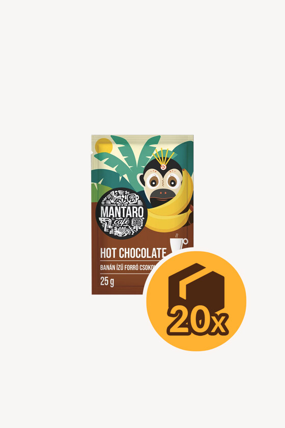 Mantaro italpor - Italpor - Italpor - Mantaro banán ízű forró csokoládé italpor - 25 g - 20 db - 1 karton