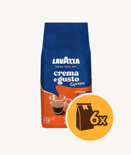 Lavazza Crema e Gusto Forte szemes kávé - 6 x 1 kg - 6 csomag/karton - 1 karton