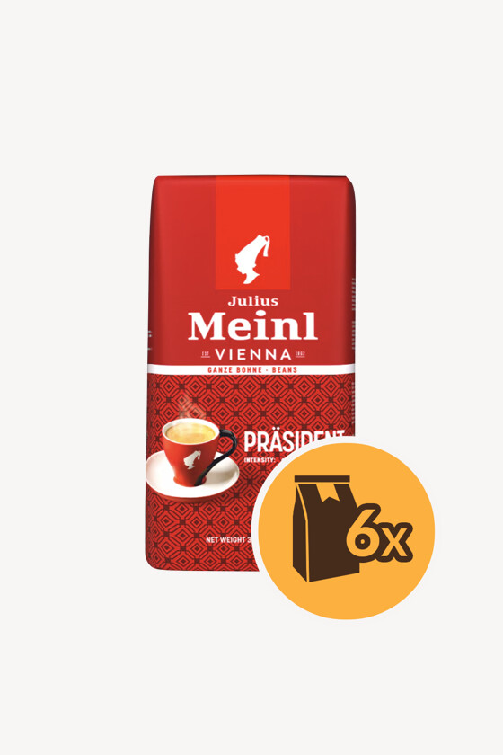 Julius Meinl kávé - Kávé 3-féle variánssal - Szemes - Julius Meinl Prasident - 1 kg - 6 db - 1 karton