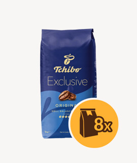 Tchibo Exclusive szemes kávé - 8 x 1 kg - 8 csomag/karton - 1 karton