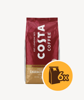 Costa Coffee Character Roast Crema Gold szemes kávé - 6 x 1 kg - 6 csomag/karton - 1 karton