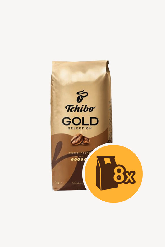 Tchibo kávé - Kávé 3-féle variánssal - Szemes - Tchibo Gold Selection - 1kg - 8 db - 1 karton