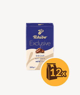 Tchibo Exclusive Decaf őrölt kávé - 12 x 250 g - 12 csomag/karton - 1 karton