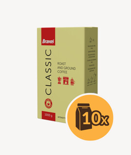 Bravos Classic őrölt kávé - 10 x 1 kg - 10 csomag/karton - 1 karton