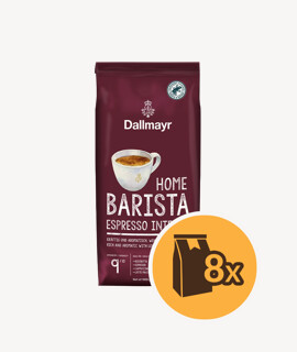 Dallmayr Home Barista Espresso Intenso szemes kávé - 8 x 1 kg - 8 csomag/karton - 1 karton